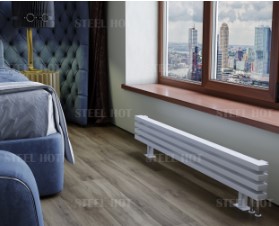 Как создать комфортную атмосферу с помощью горизонтальных радиаторов в доме с большими окнами